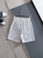AMIRI All‑Over Print Short‑Sleeve Button‑Up Shirt & Drawstring Shorts Two‑Piece Summer Set