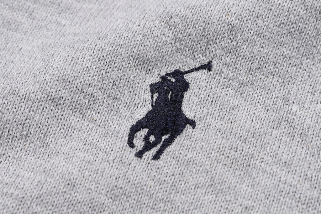 Polo Ralph Lauren Men’s Long‑Sleeve Knit Polo Sweater With Navy Pony Embroidery