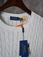 Ralph Lauren Men's Cable‑Knit Crew‑Neck Short‑Sleeve Sweater