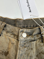 Acne Studios Vintage Distressed‑Print Wide‑Leg Jeans
