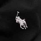 Men's Short‑Sleeve Polo Shirt, Contrast Collar & Trim With White Pony Embroidery
