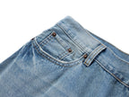 Acne Studios Heavy‑Ripped Distressed Washed Denim Wide‑Leg Jort Shorts