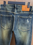 Ralph Lauren Men's Vintage Washed Slim‑Fit Denim Jeans