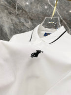 Ralph Lauren Men's Trim‑Detail Short‑Sleeve Piqué Polo Shirt With Black Pony Logo