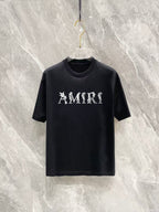AMIRI Botanical Logo Short‑Sleeve Crew Neck T‑Shirt