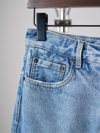 Acne Studios Distressed Layer‑Look Denim Skirt‑Trousers