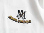 AMIRI Sounds Small Chest Logo Crew‑Neck Short‑Sleeve T‑Shirt