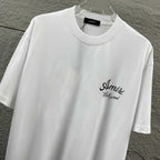 AMIRI Hollywood Cursive Back‑Print Crew‑Neck Short‑Sleeve T‑Shirt