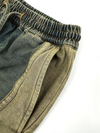 AMIRI Star‑Patch Elastic Waist Wide‑Leg Denim Pants