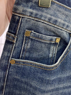 Ralph Lauren Men's Vintage Washed Slim Straight Denim Jeans With Gold‑Tone Hardware