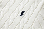 Polo Ralph Lauren Men’s Cable‑Knit Short‑Sleeve Polo Shirt With Navy Pony Embroidery