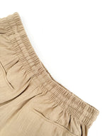 Men's Linen‑Blend Drawstring Elastic‑Waist Casual Shorts