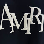 AMIRI Overlapped Stacked Logo Crew‑Neck Short‑Sleeve T‑Shirt