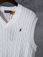 Ralph Lauren Men's Cable‑Knit V‑Neck Sweater Vest