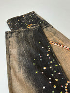 Acne Studios Chain‑Print Wide‑Leg Vintage‑Wash Denim Jeans