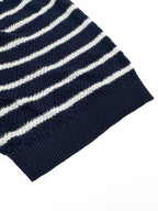 Polo Ralph Lauren Men's Striped Short‑Sleeve Knit Polo Shirt, Small Navy Pony Embroidery