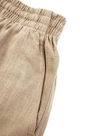 Men's Linen‑Blend Drawstring Elastic‑Waist Casual Shorts