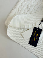 Ralph Lauren Men's Cable‑Knit Short‑Sleeve Polo Shirt With Black Pony Logo