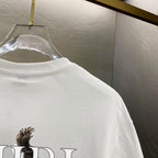 Amiri Eagle Logo Chest Graphic Crew‑Neck Short‑Sleeve T‑Shirt