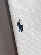 Kids Pique Knit Short‑Sleeve Polo Shirt Small Horse Embroidery Solid White Casual Top