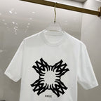 AMIRI Symmetrical Tribal Graphic Crew Neck Short‑Sleeve T‑Shirt