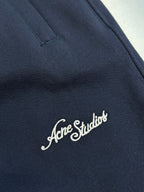 Acne Studios Script‑Detail Elastic Waist Wide‑Leg Sweatpants