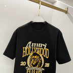 AMIRI Hollywood High Lion Graphic Crew Neck Short‑Sleeve T‑Shirt