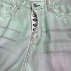 Acne Studios Mint Wash Paint‑Splatter Wide‑Leg Jeans
