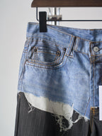 Acne Studios Spliced Deconstructed Wide‑Leg Denim Trousers