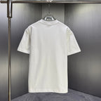 AMIRI Perforated Collegiate Logo Crew‑Neck Short‑Sleeve T‑Shirt