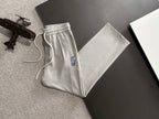 Ralph Lauren Men's Grey Drawstring Straight‑Leg Sweatpants