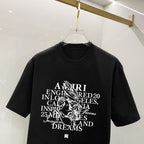 AMIRI Los Angeles Text Portrait Graphic Crew Neck Short‑Sleeve T‑Shirt