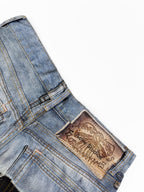Acne Studios Patchwork Distressed Wide‑Leg Jeans