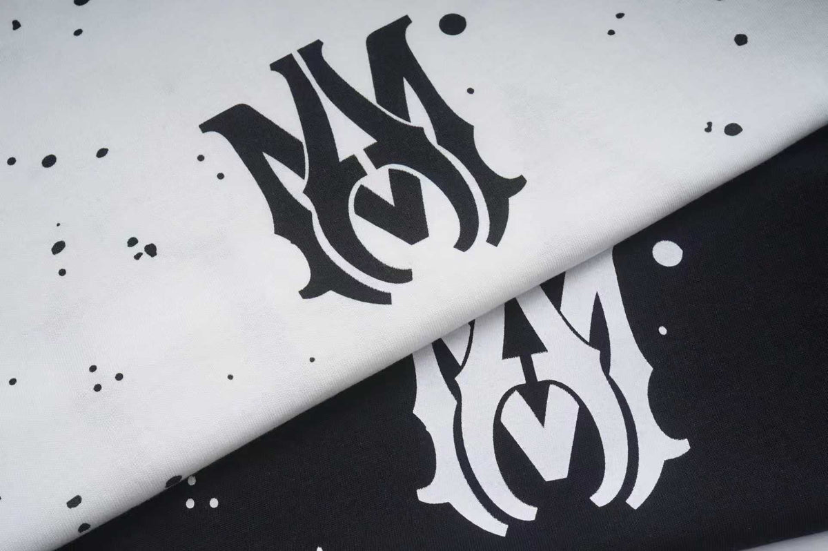 Amiri Bandana Splash Print Crew‑Neck Short‑Sleeve T‑Shirt