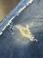 Acne Studios Heavy Distressed Frayed Edge Wide‑Leg Jeans