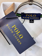 Men's Short‑Sleeve Polo Shirt with Striped Collar & Pony Embroidery