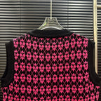 AMI Argyle Jacquard V‑Neck Knit Vest