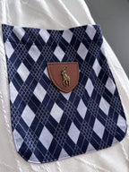 Men's Jacquard Textured Casual Shorts, Geometric Trim Waist & Hem, Rider Embroidery Drawstring Shorts