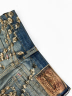 Acne Studios Ornate Graphic‑Print Wide‑Leg Denim Jeans