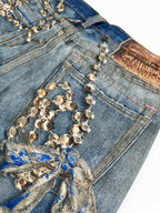 Acne Studios Ornate Graphic‑Print Wide‑Leg Denim Jeans