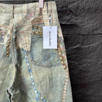 Acne Studios Vintage Pearl‑Lace Print Wide‑Leg Jeans