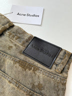 Acne Studios Vintage Distressed‑Print Wide‑Leg Jeans