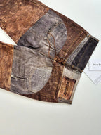 Acne Studios Multi‑Texture Washed Wide‑Leg Jeans