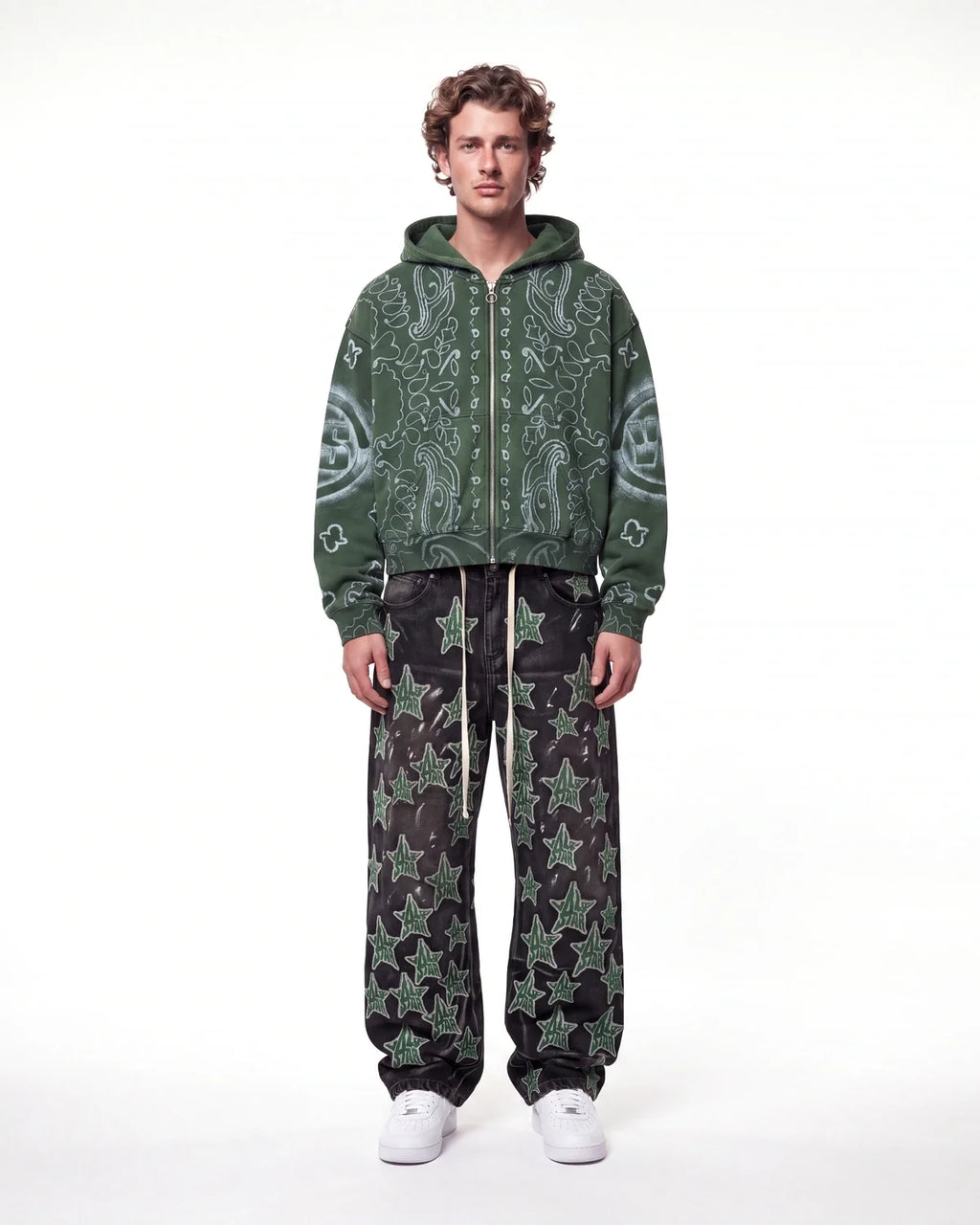 Vale Forever Flag Zip Up Hoodie Green