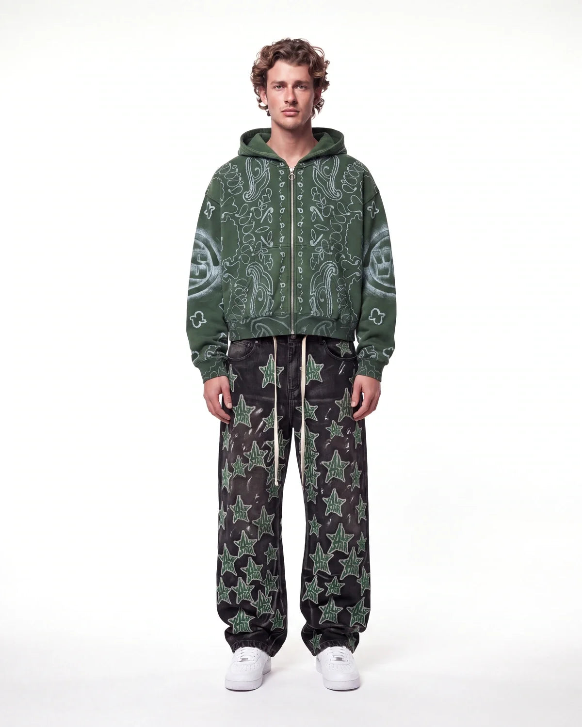 Vale Forever Flag Zip Up Hoodie Green