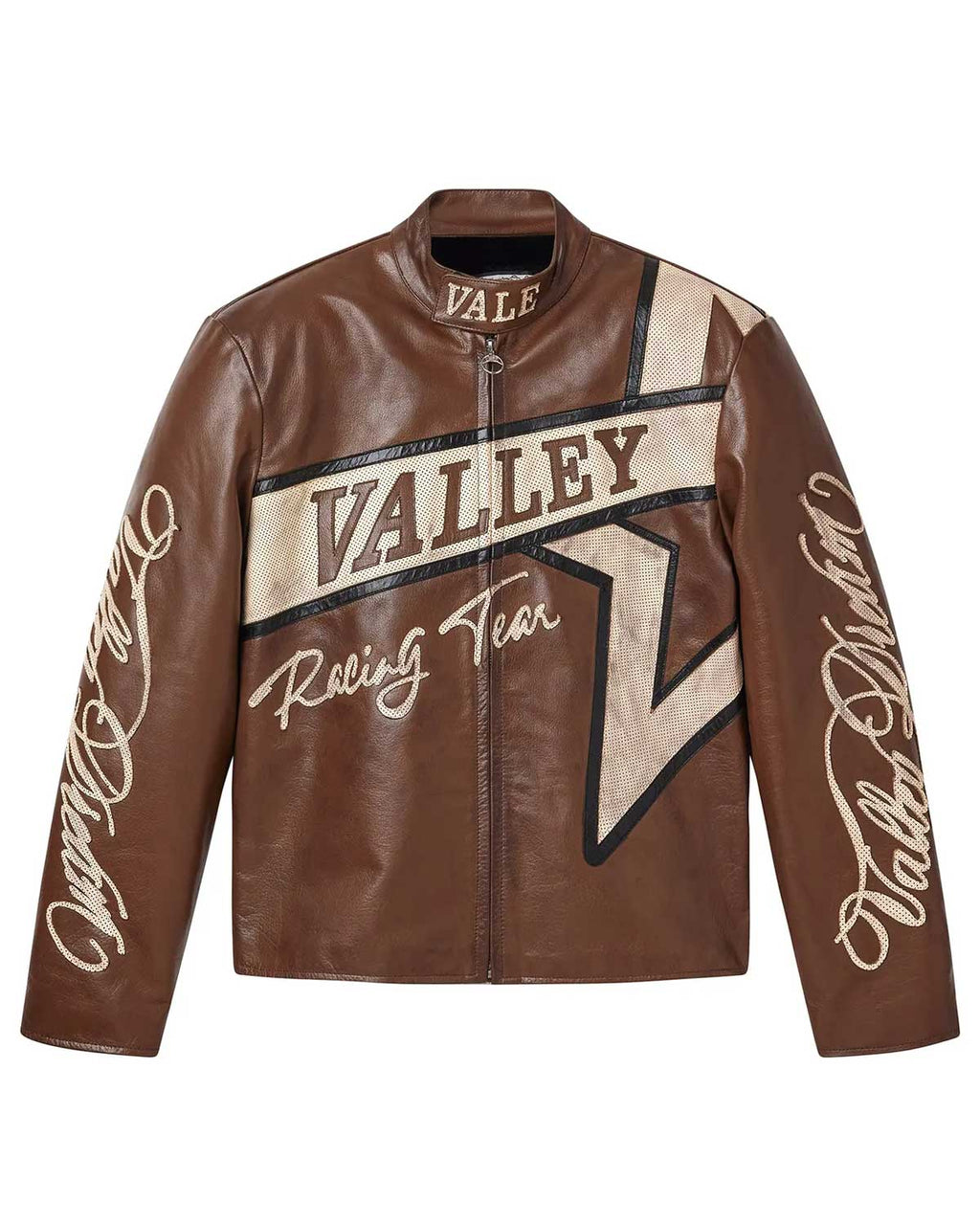 Vale Forever Machiatio Motocroxxx Leather Jacket Brown