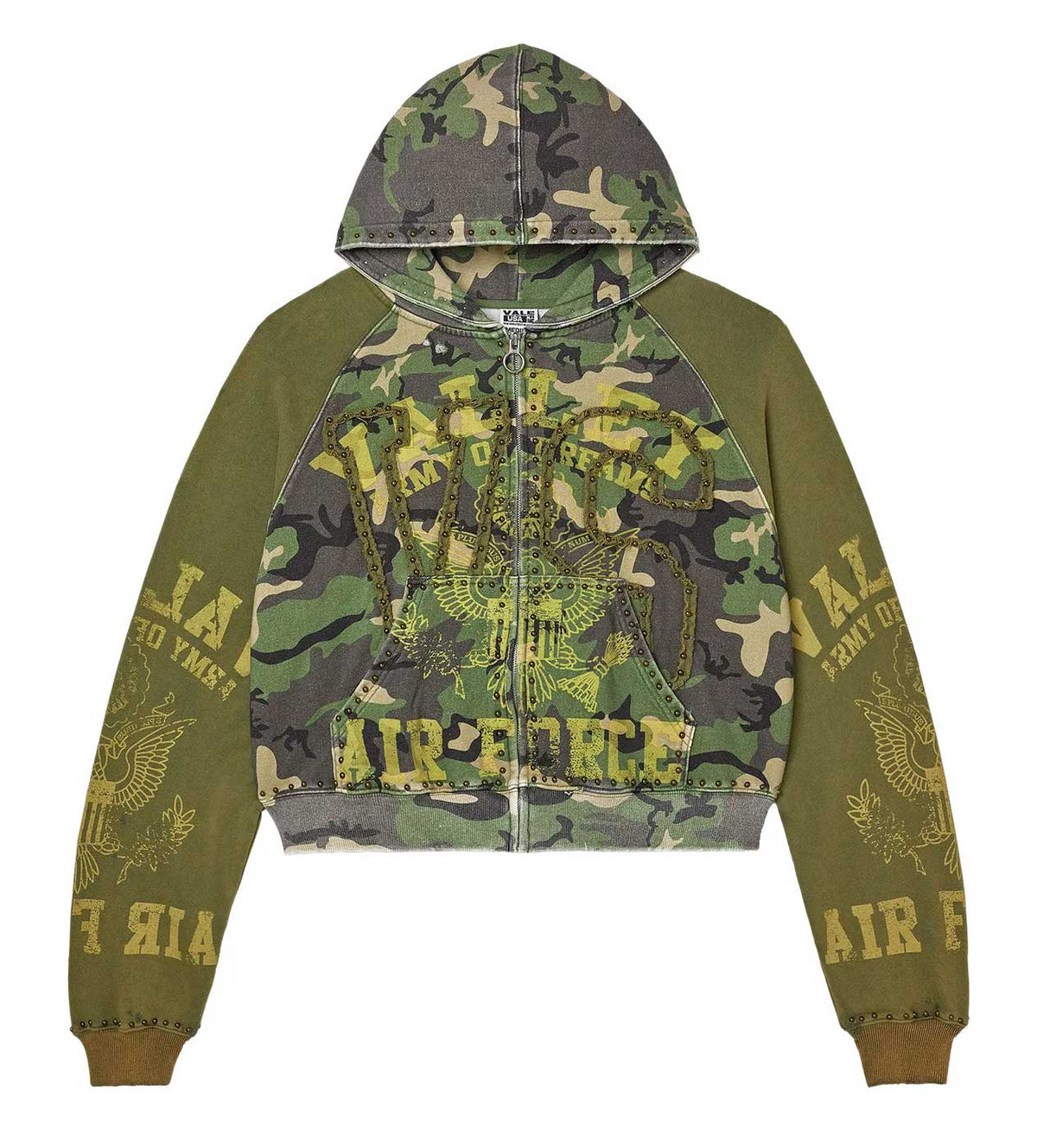 Vale Forever Camo Terrain Zip Up Hoodie Green