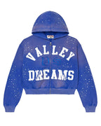 Vale Forever Classico Zip Up Hoodie Sapphire Blue
