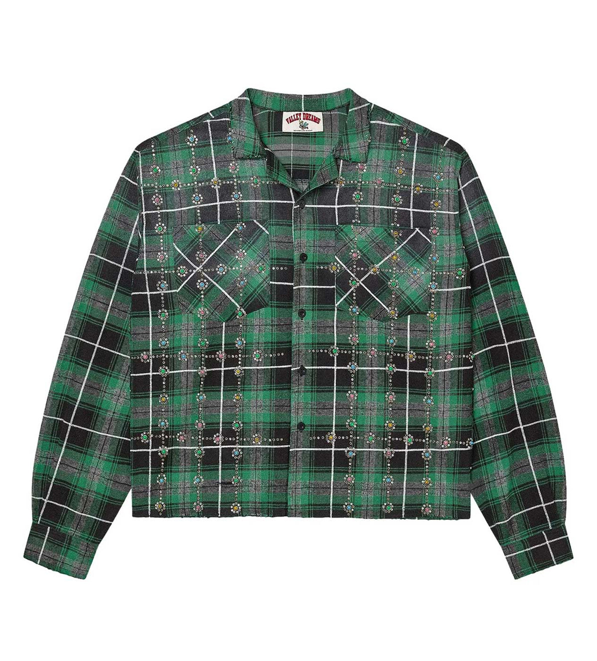 Vale Forever Grinch Gems Flannel Green