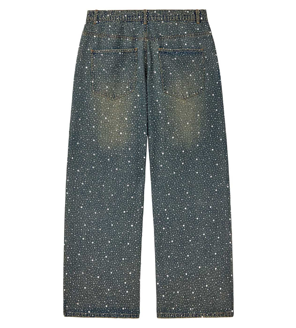 Vale Forever Iced Out Denim Pants Blue